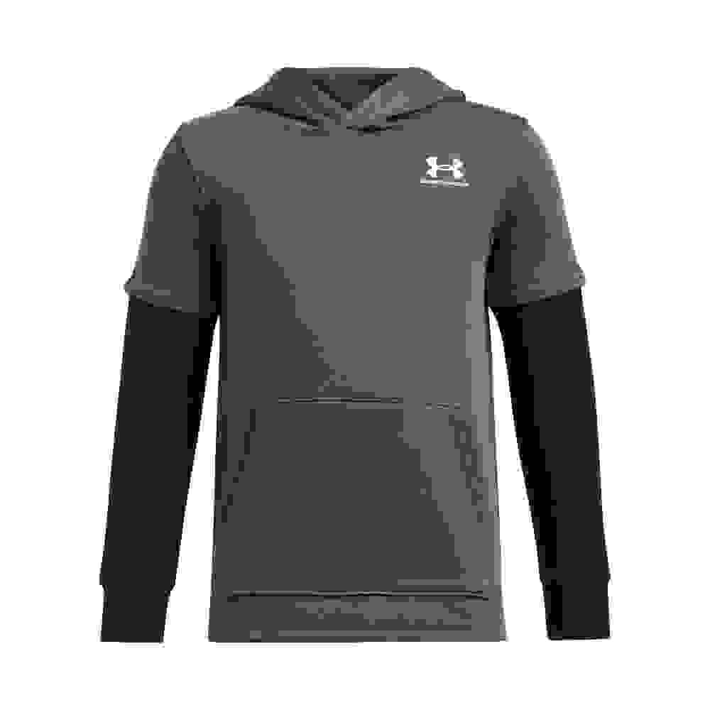 Under Armour UA Icon Fleece Big Boys' Green/Black Jersey Hoodie